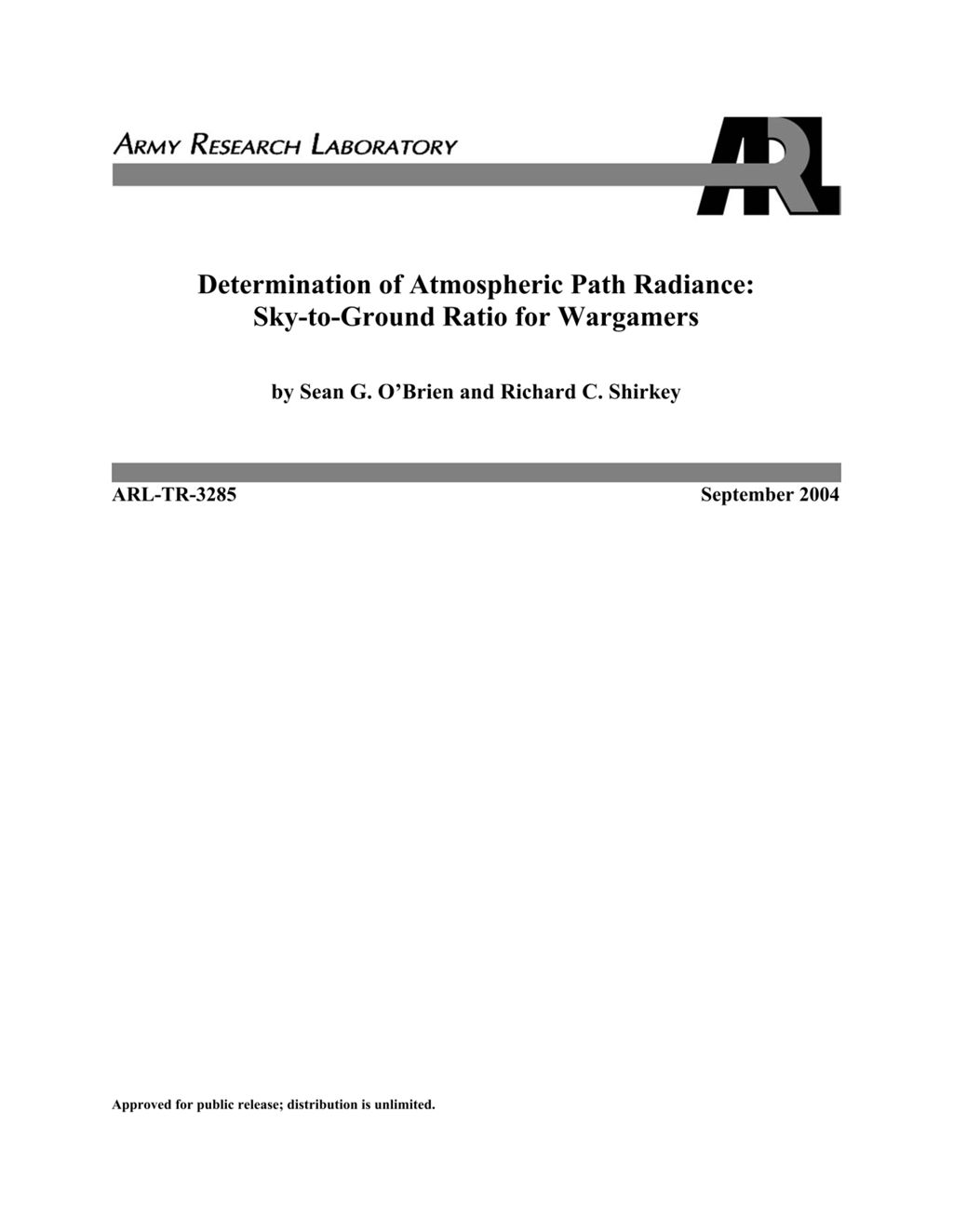 Miniature of Determination of Atmospheric Path Radiance Sky-to-Ground Ratio for Wargamers